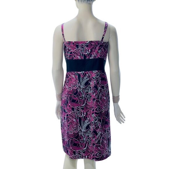 Ann Taylor LOFT Women Floral Print Strapless Dress Lined Pink Black Plus Size 18 - Picture 3 of 16